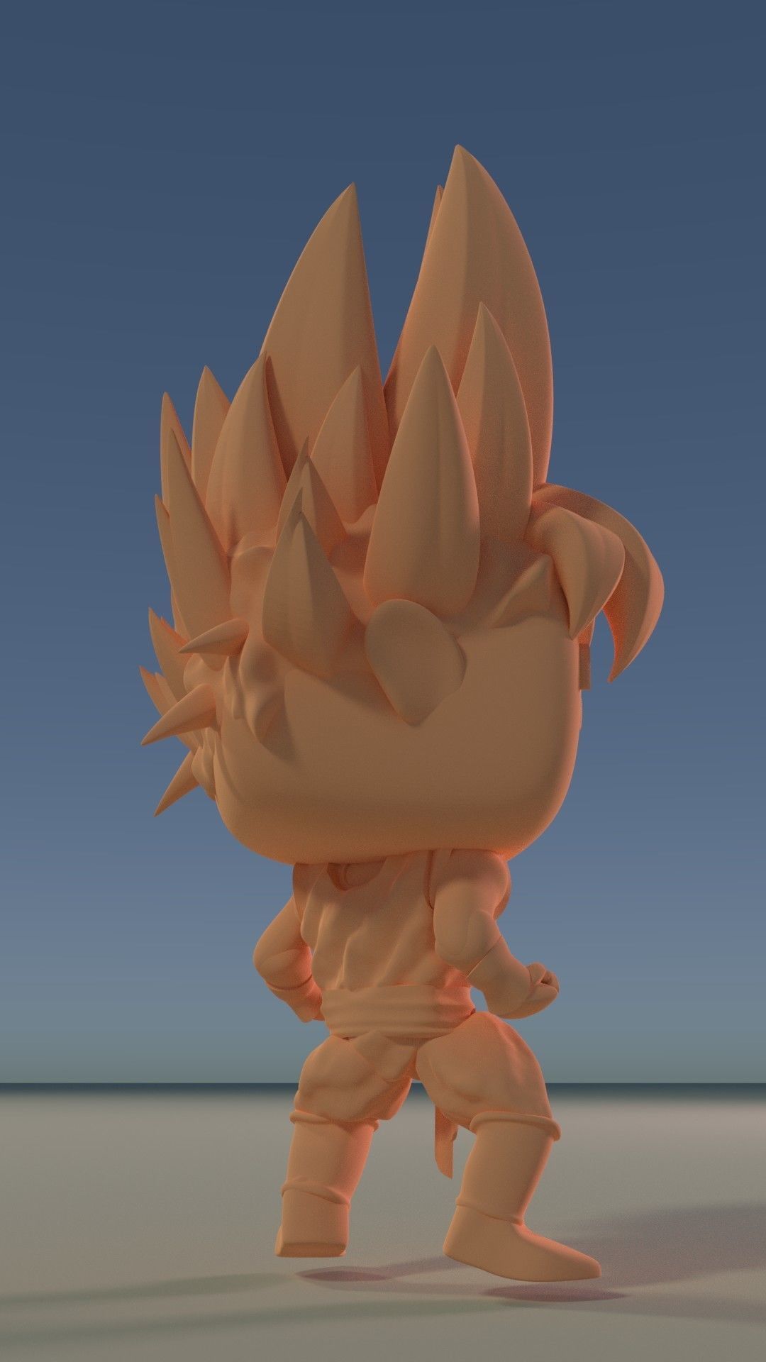 Goku Super Saiyan Custom Pop DIY 3D print model_5