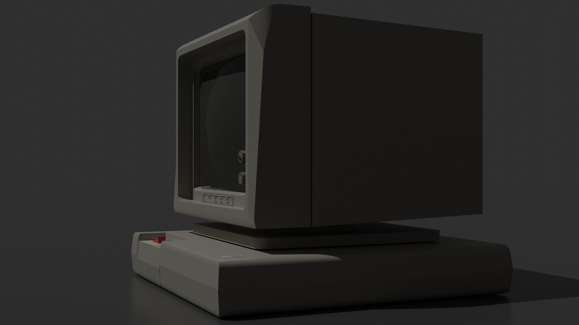 Old - Retro computer  3D model_14