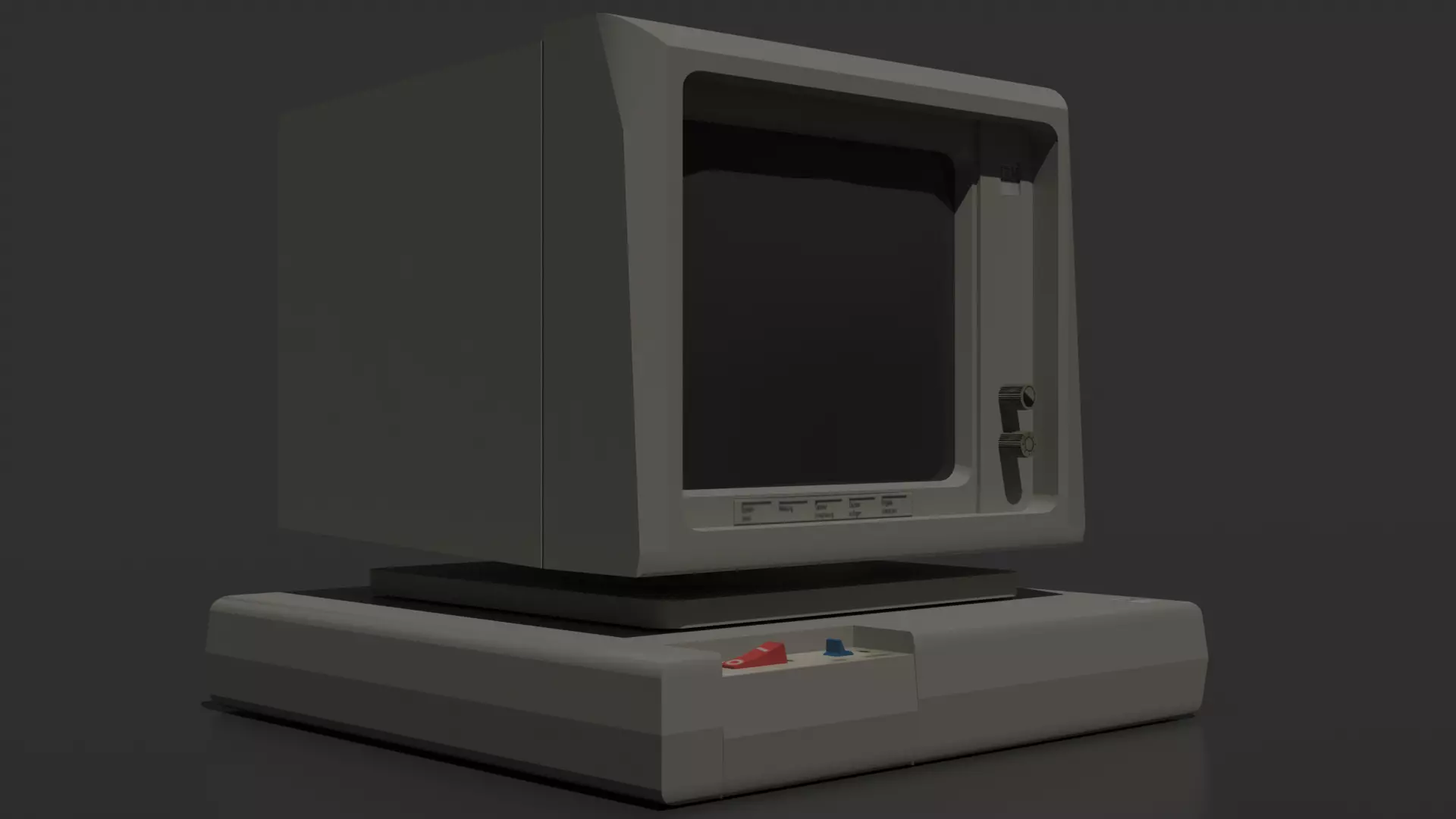Old - Retro computer  3D model_0