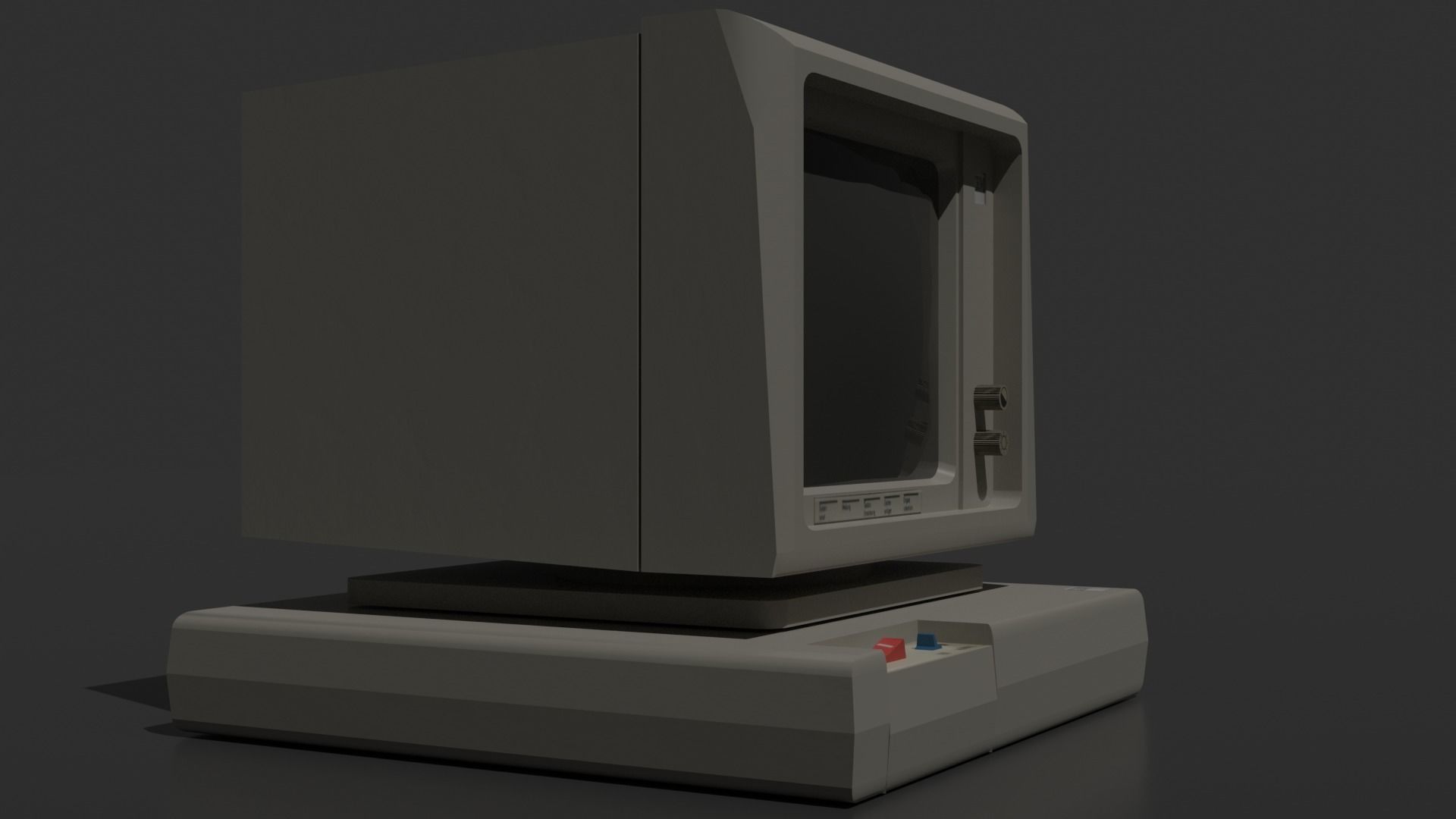 Old - Retro computer  3D model_1