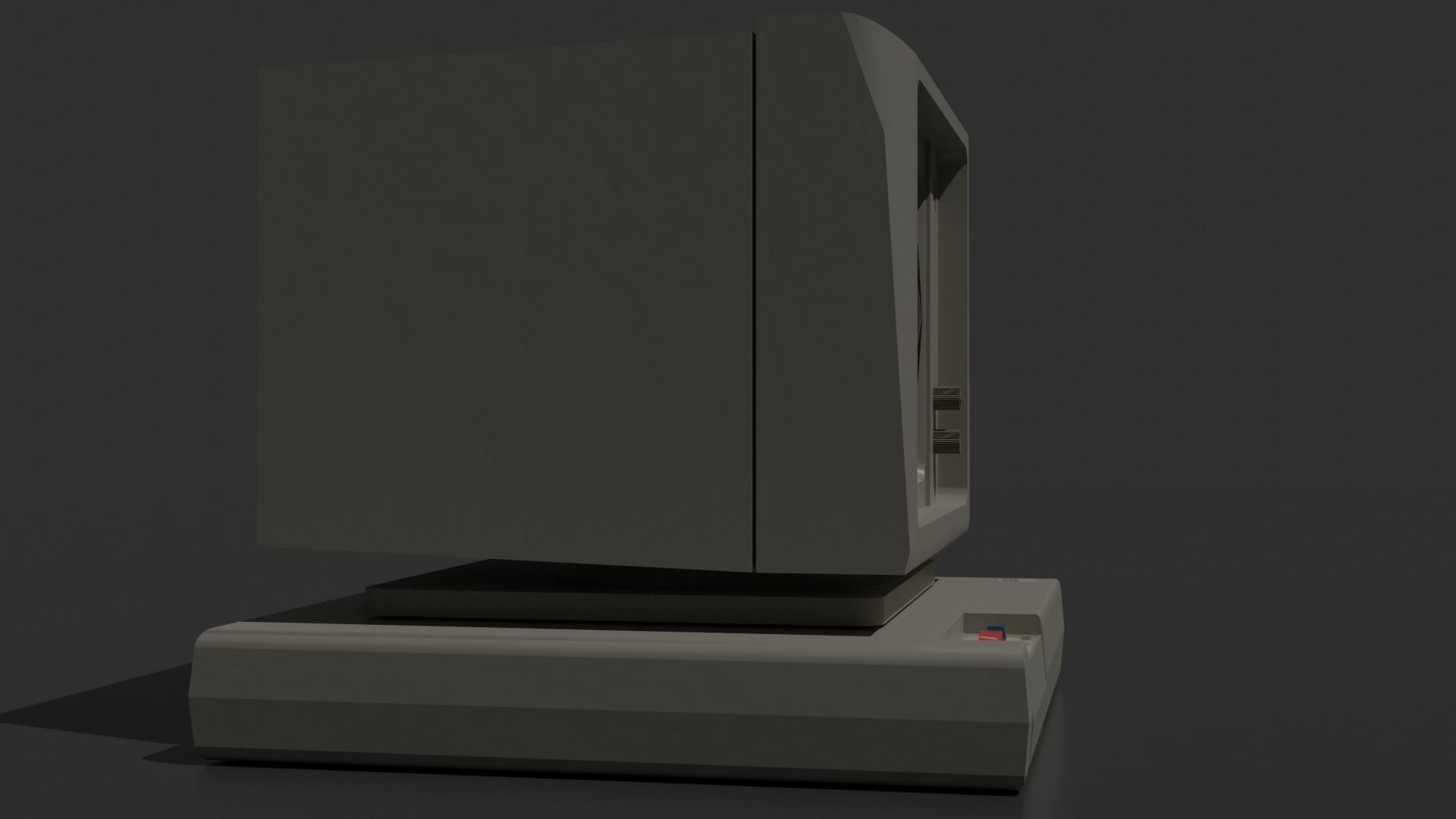 Old - Retro computer  3D model_2
