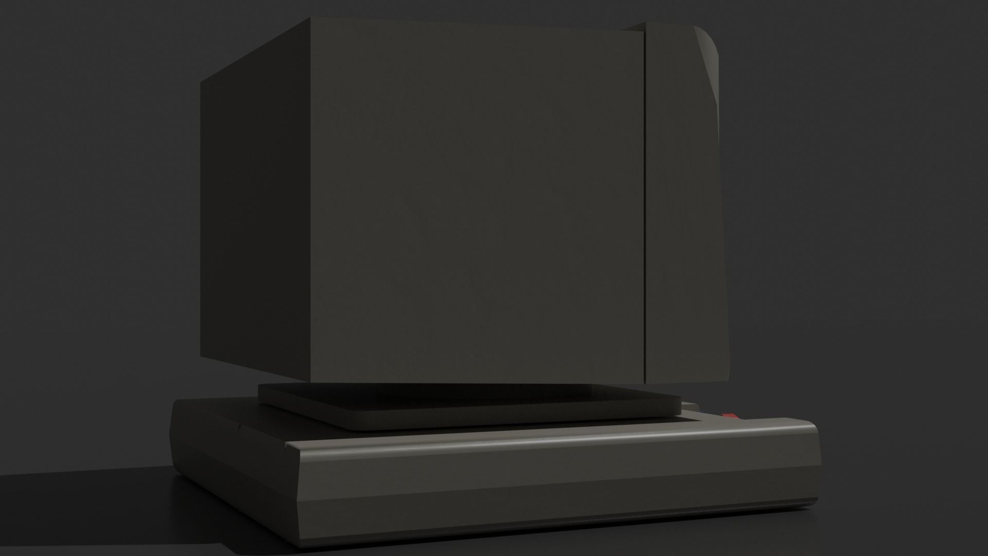 Old - Retro computer  3D model_4