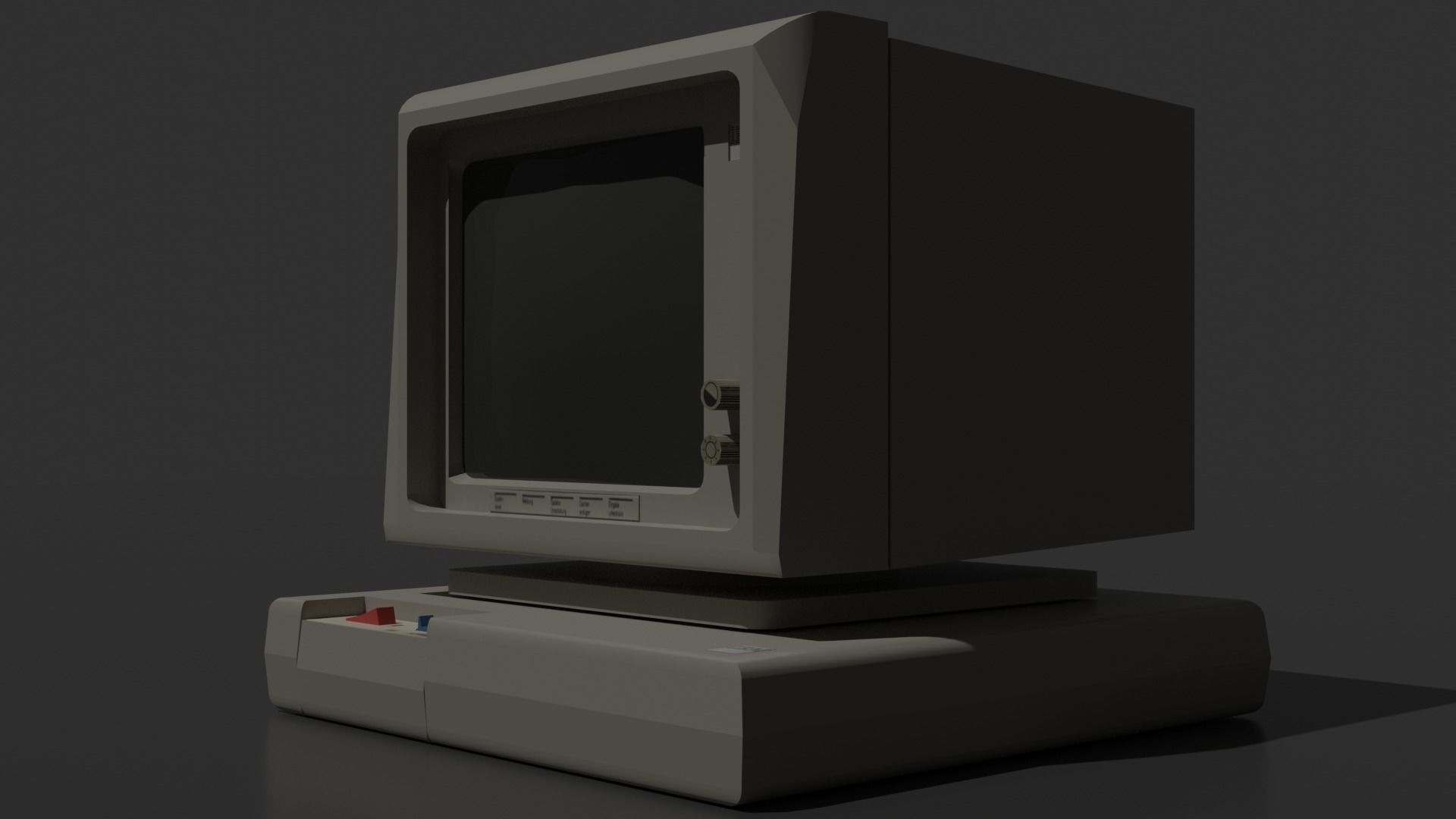 Old - Retro computer  3D model_15