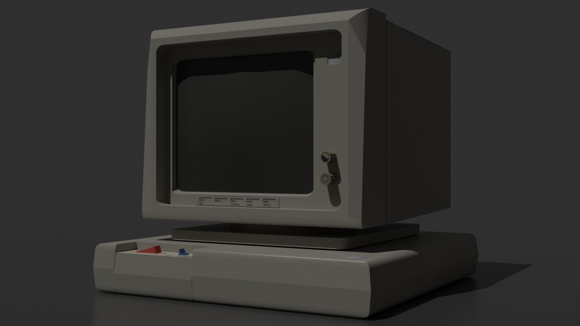 Old - Retro computer  3D model_16