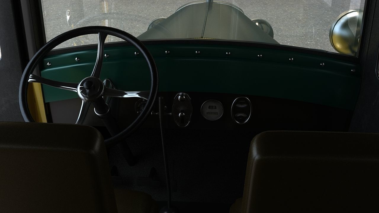 1930 Gmc Model 6 Taxi Cab 3D model_9