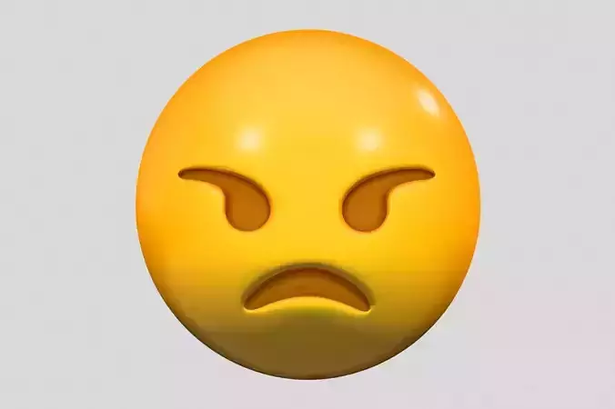 Angry Face 3D model
