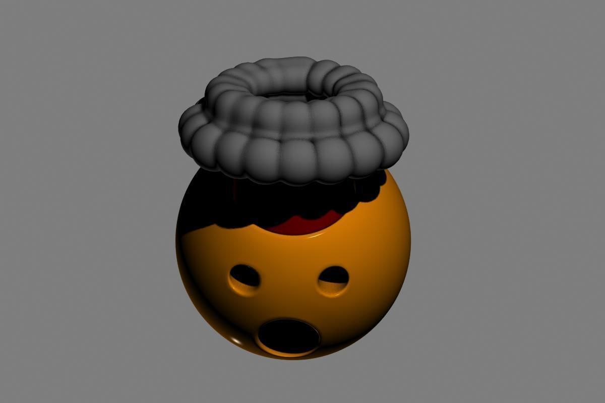 Emoji Exploding Head 3D model_19