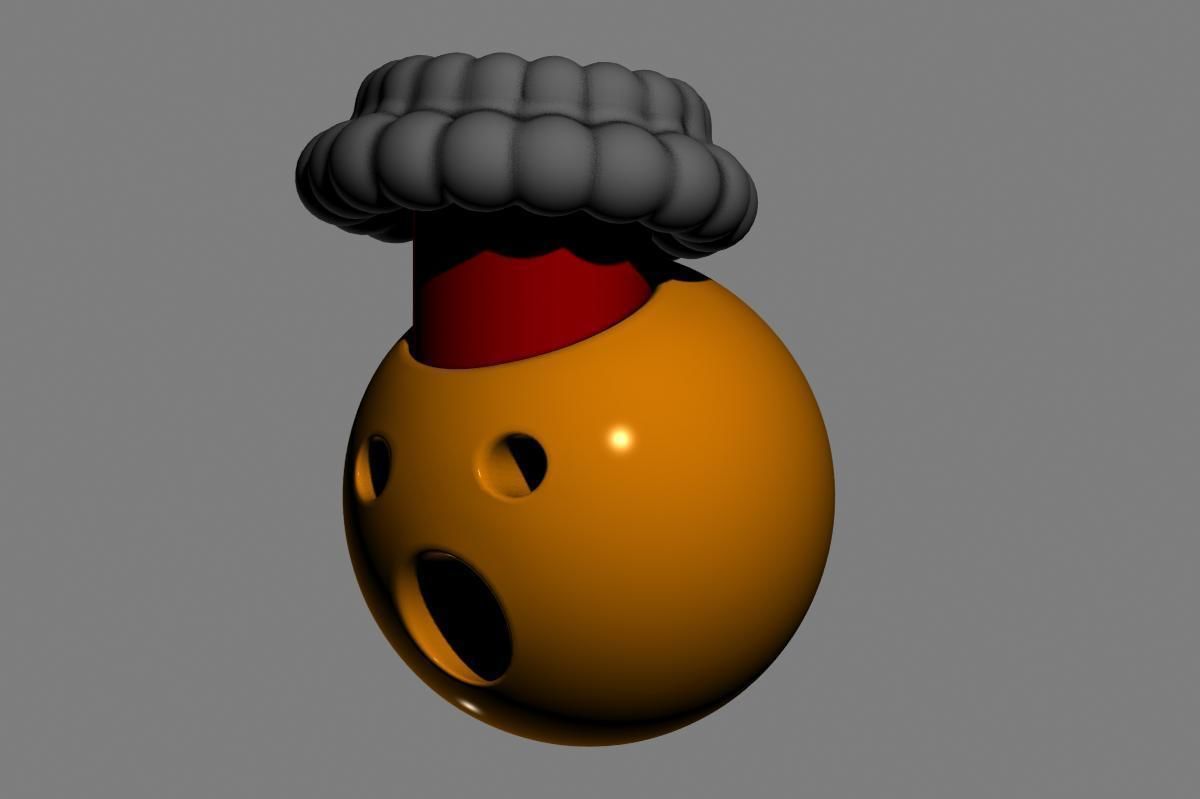 Emoji Exploding Head 3D model_5