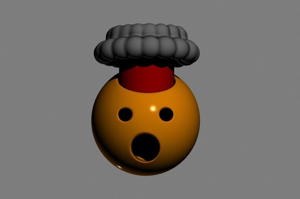 Emoji Exploding Head 3D model_2