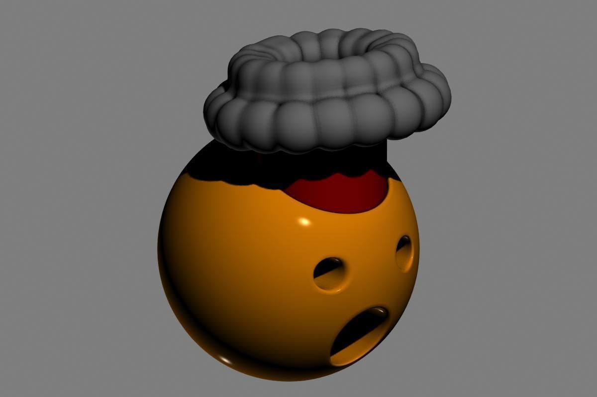 Emoji Exploding Head 3D model_16