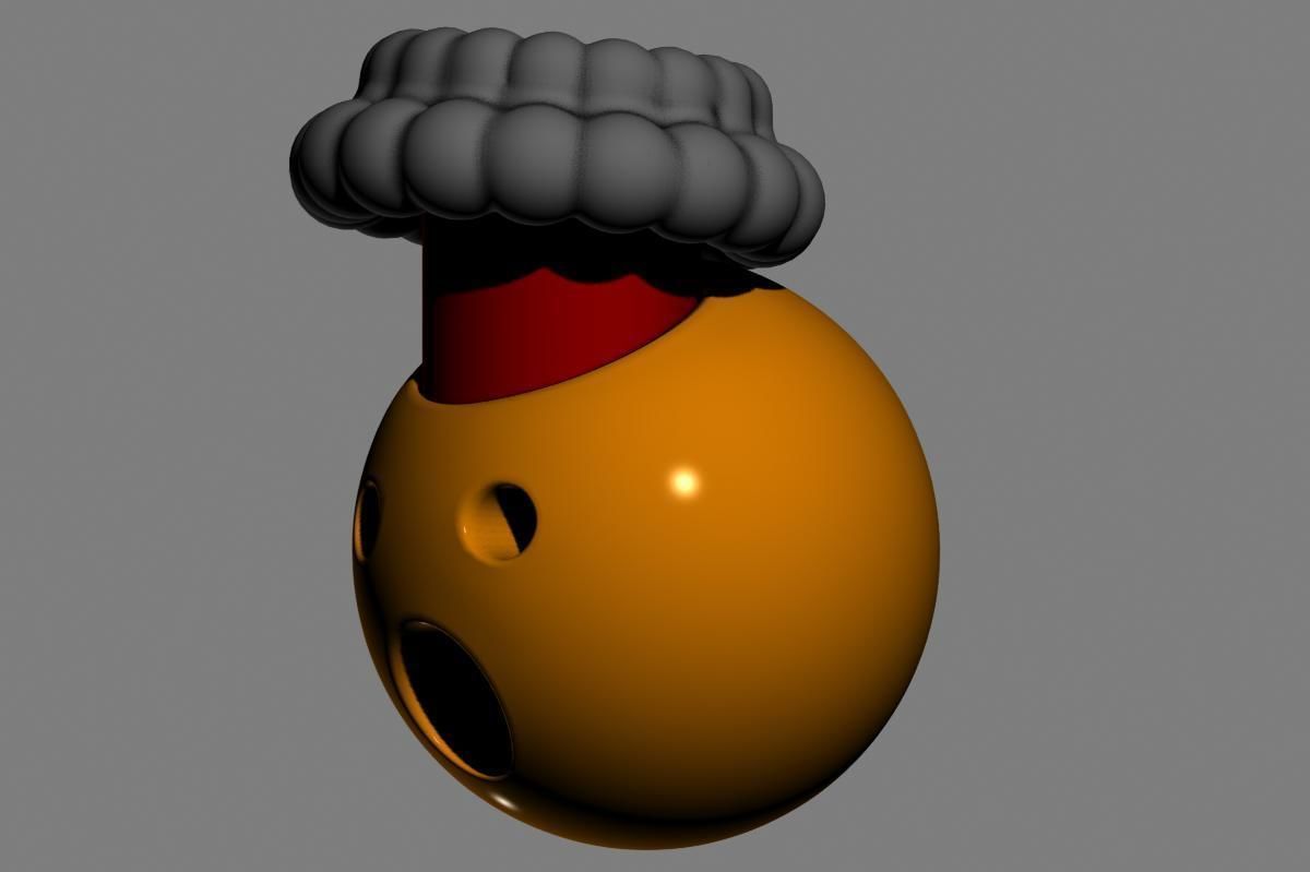 Emoji Exploding Head 3D model_6