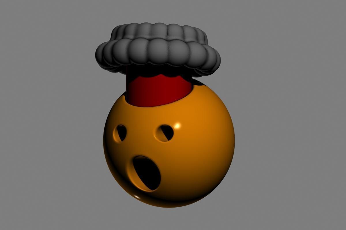 Emoji Exploding Head 3D model_4