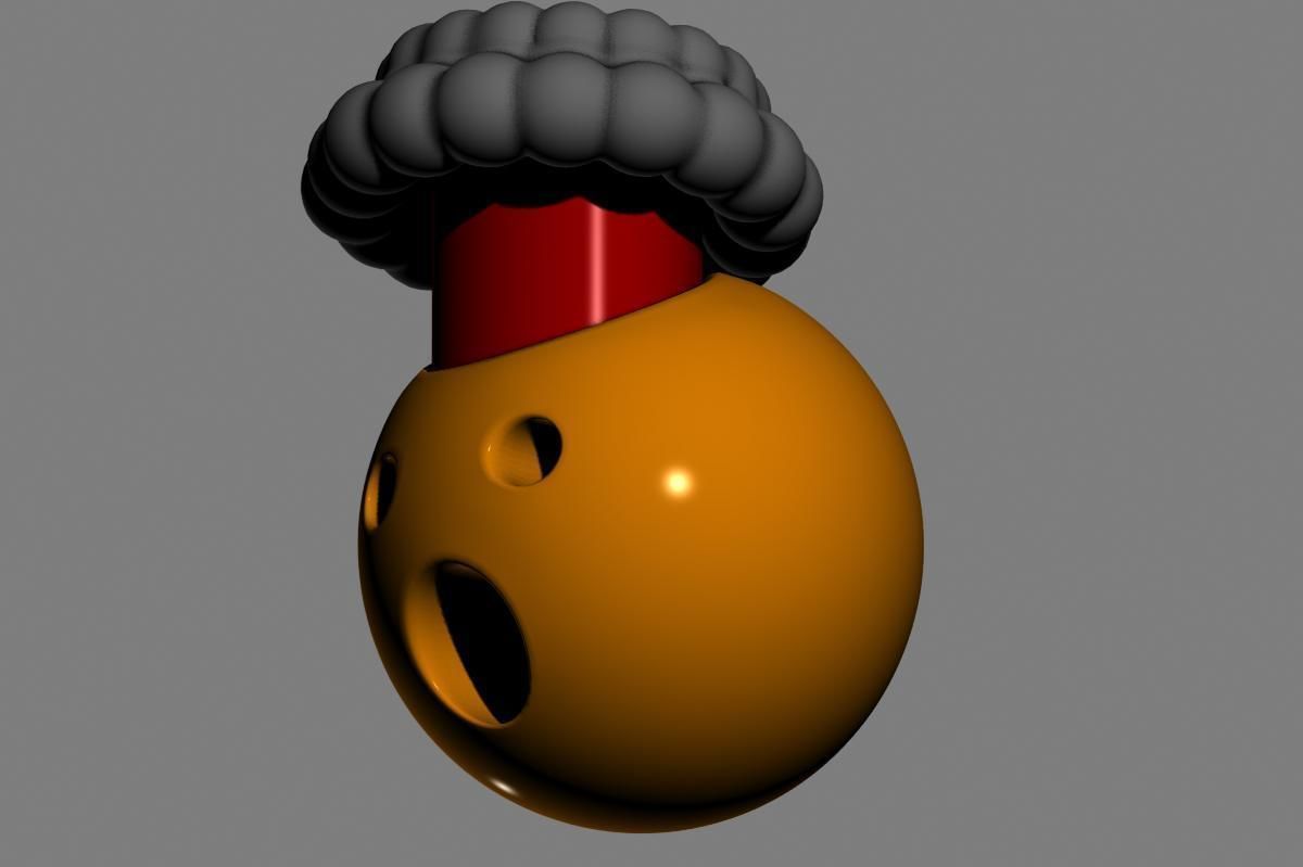 Emoji Exploding Head 3D model_7