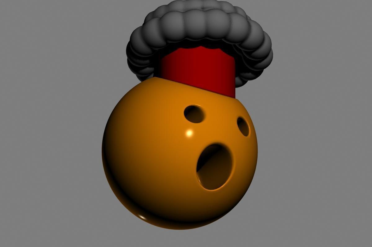Emoji Exploding Head 3D model_13