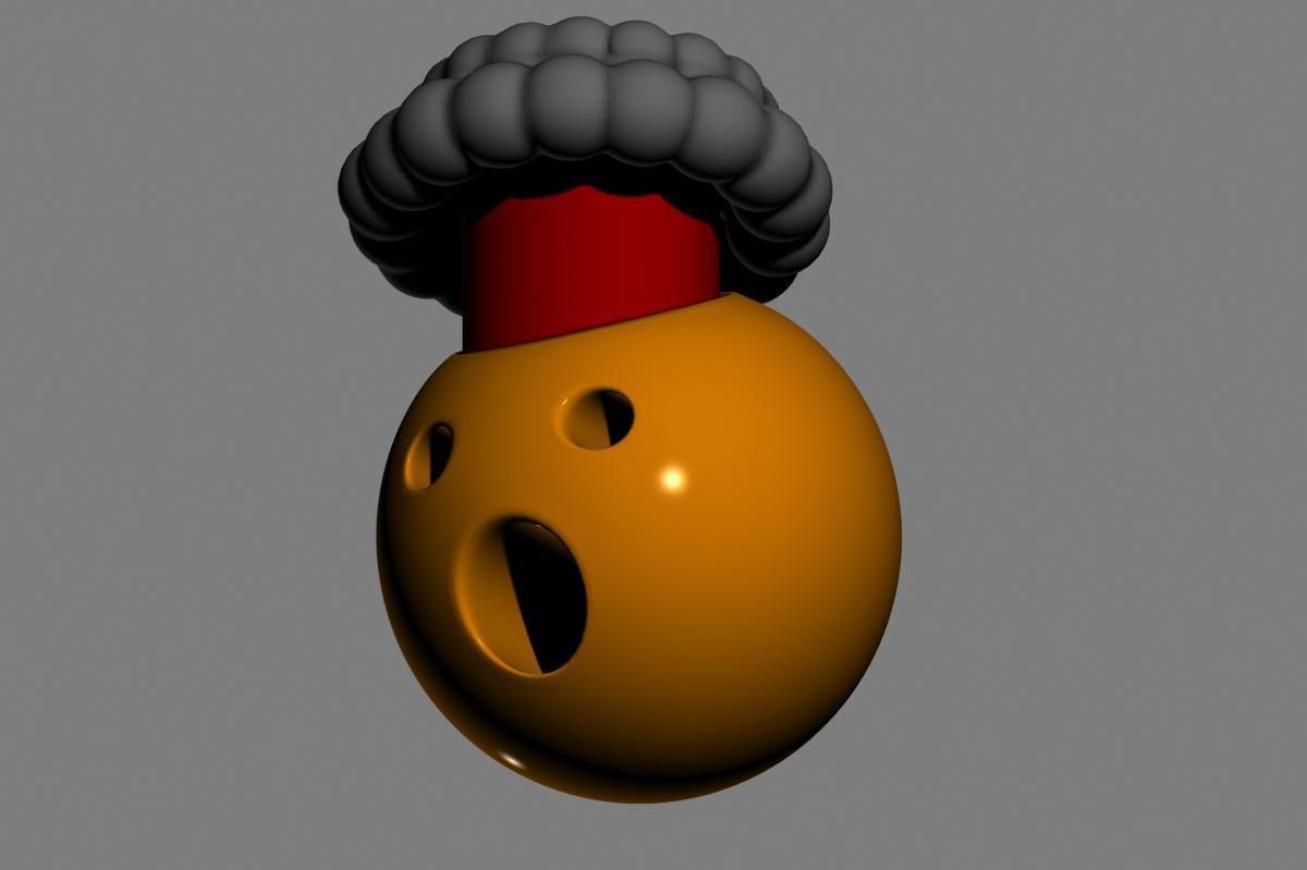 Emoji Exploding Head 3D model_8