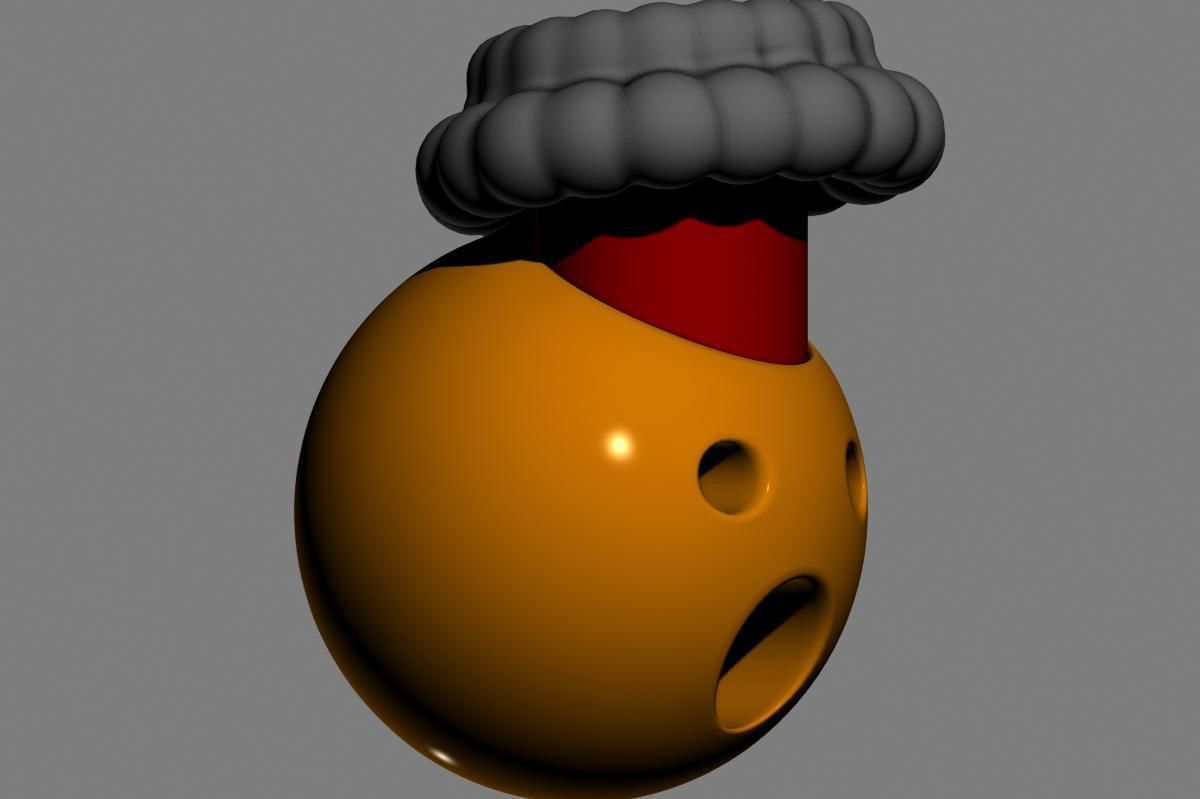 Emoji Exploding Head 3D model_15
