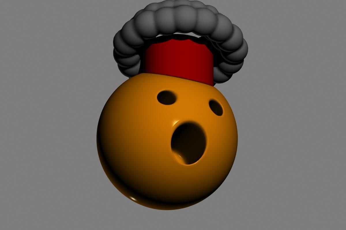 Emoji Exploding Head 3D model_12