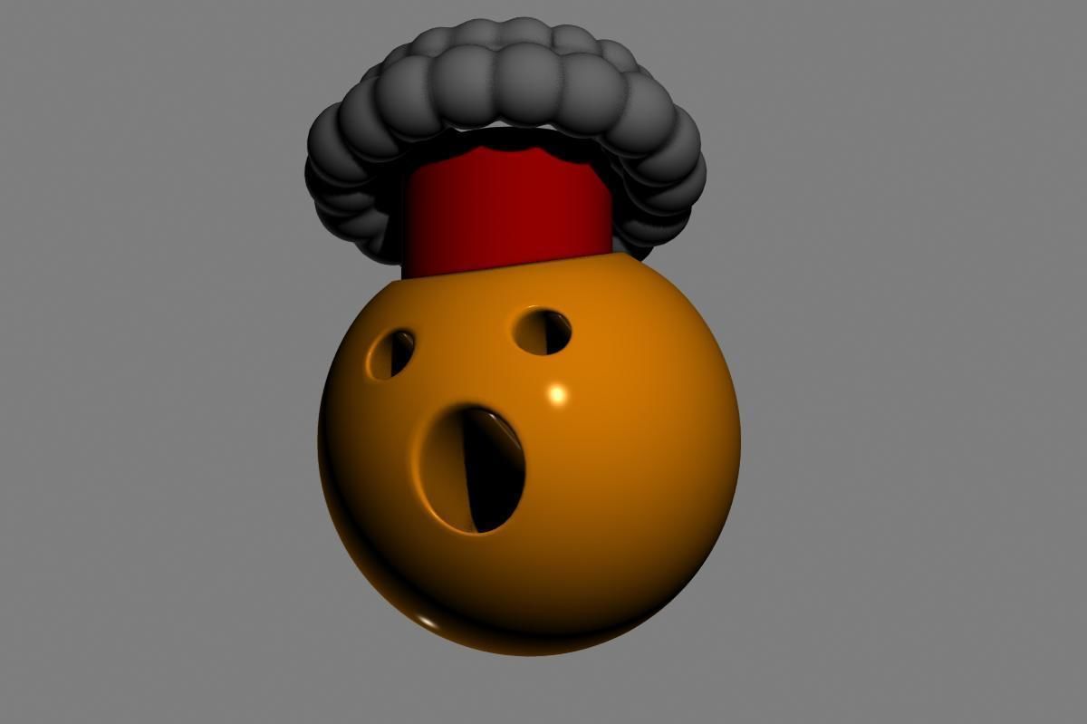 Emoji Exploding Head 3D model_9
