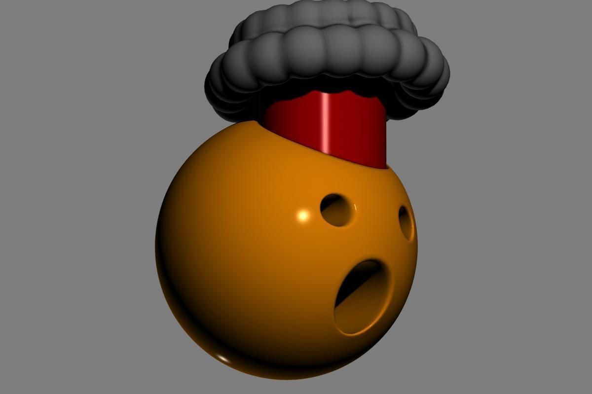 Emoji Exploding Head 3D model_14