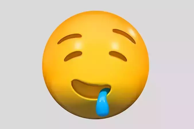 Emoji Drooling Face 3D model
