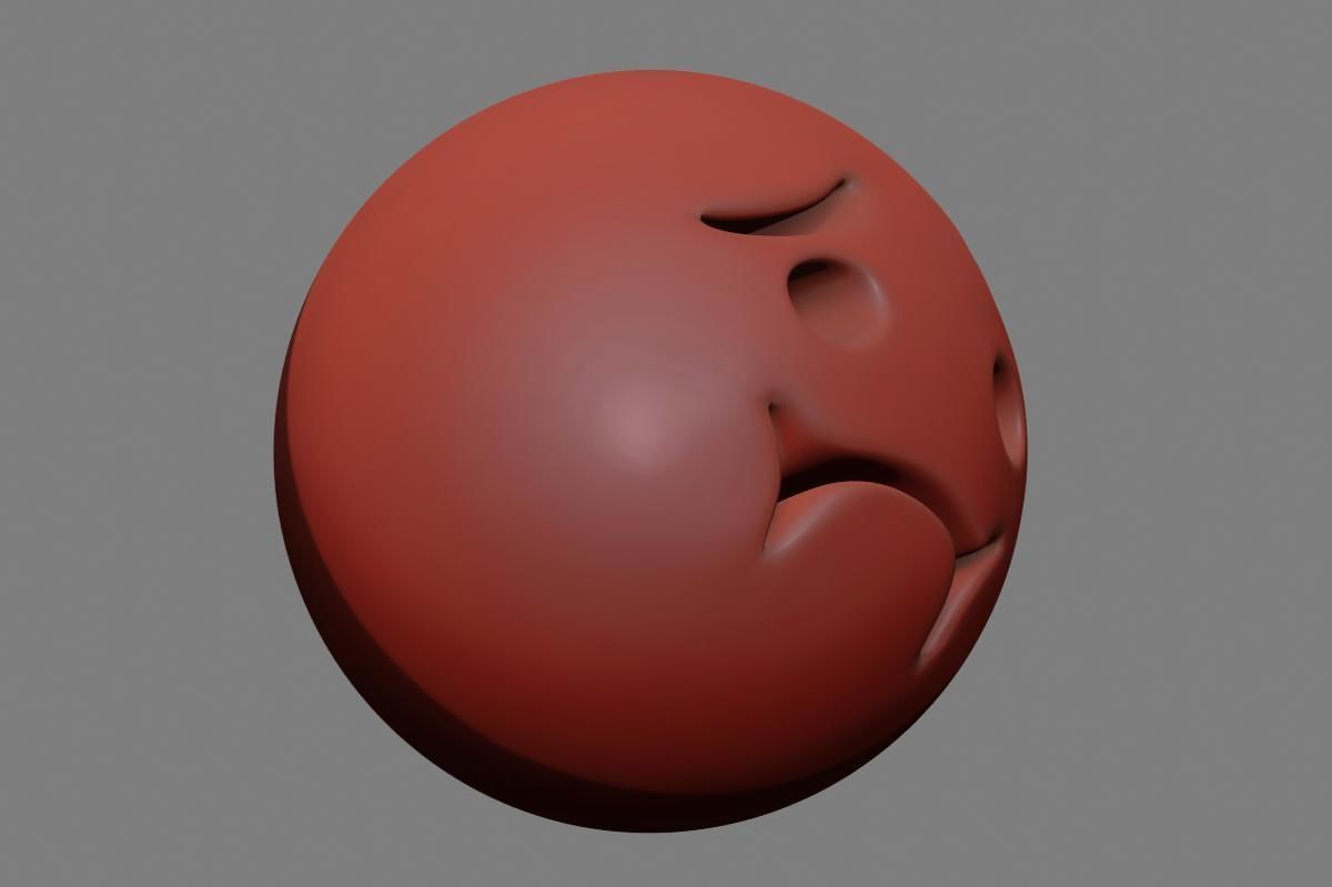 Nauseated Face 3D model_20