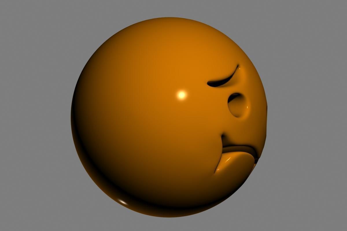 Nauseated Face 3D model_8