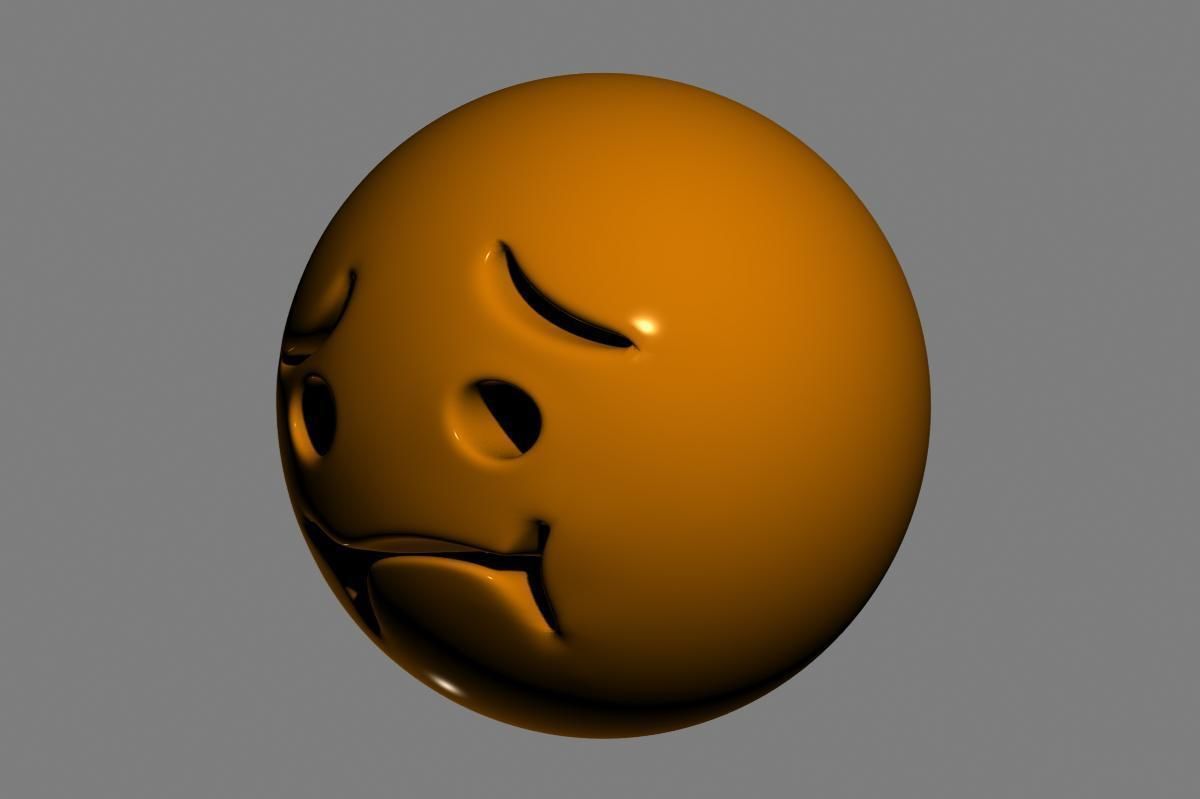 Nauseated Face 3D model_2