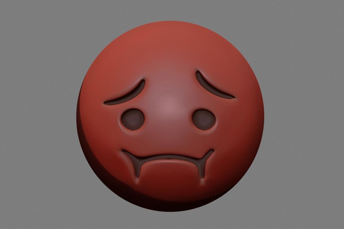Nauseated Face 3D model_18