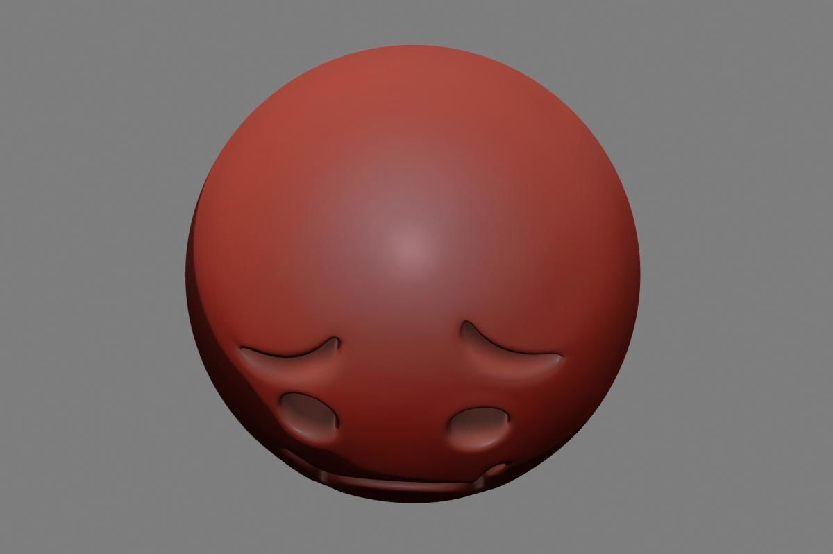 Nauseated Face 3D model_17