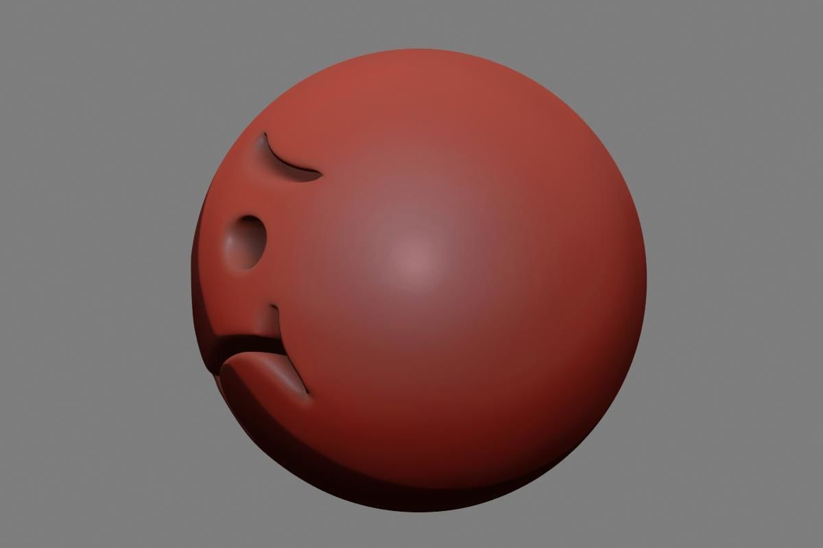 Nauseated Face 3D model_14