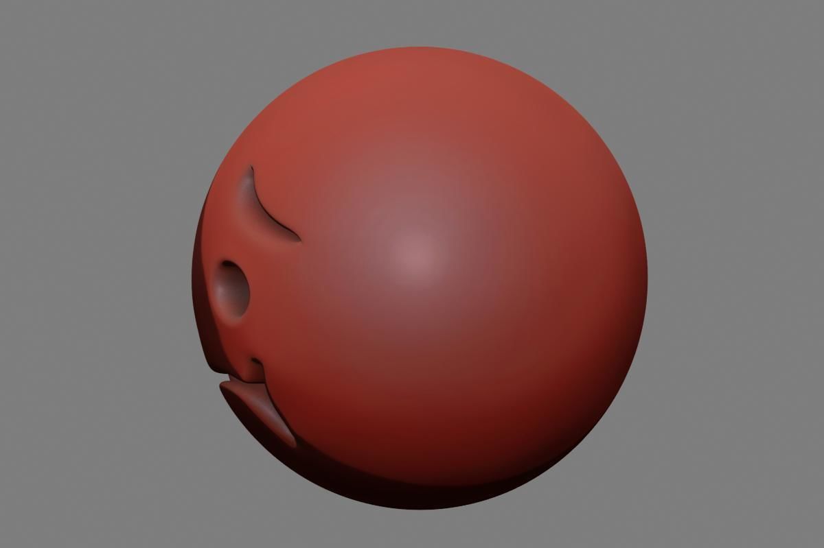 Nauseated Face 3D model_15