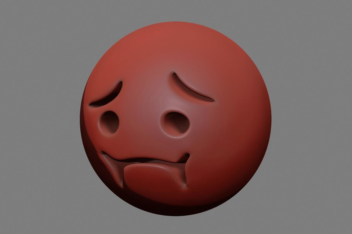 Nauseated Face 3D model_31
