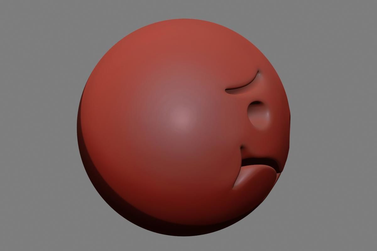 Nauseated Face 3D model_16