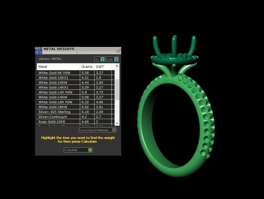 Engagement Ring Halo Settings With Basket Style For Media - SK1  3D model_17
