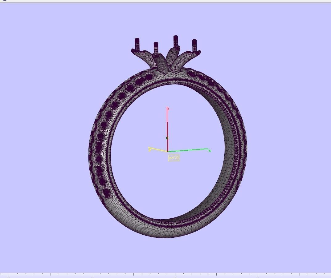 Engagement Ring Halo Settings With Basket Style For Media - SK1  3D model_24