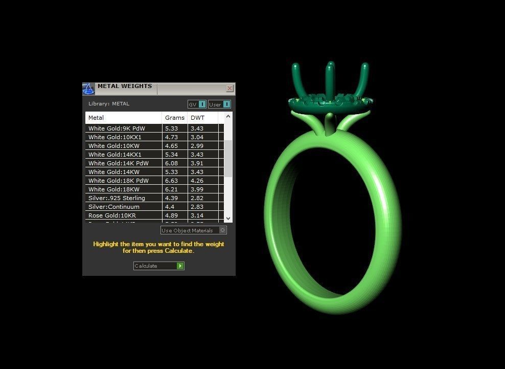 Engagement Ring Halo Settings With Basket Style For Media - SK1  3D model_12