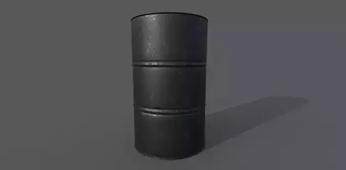 Oil barrel Low-poly 3D model
