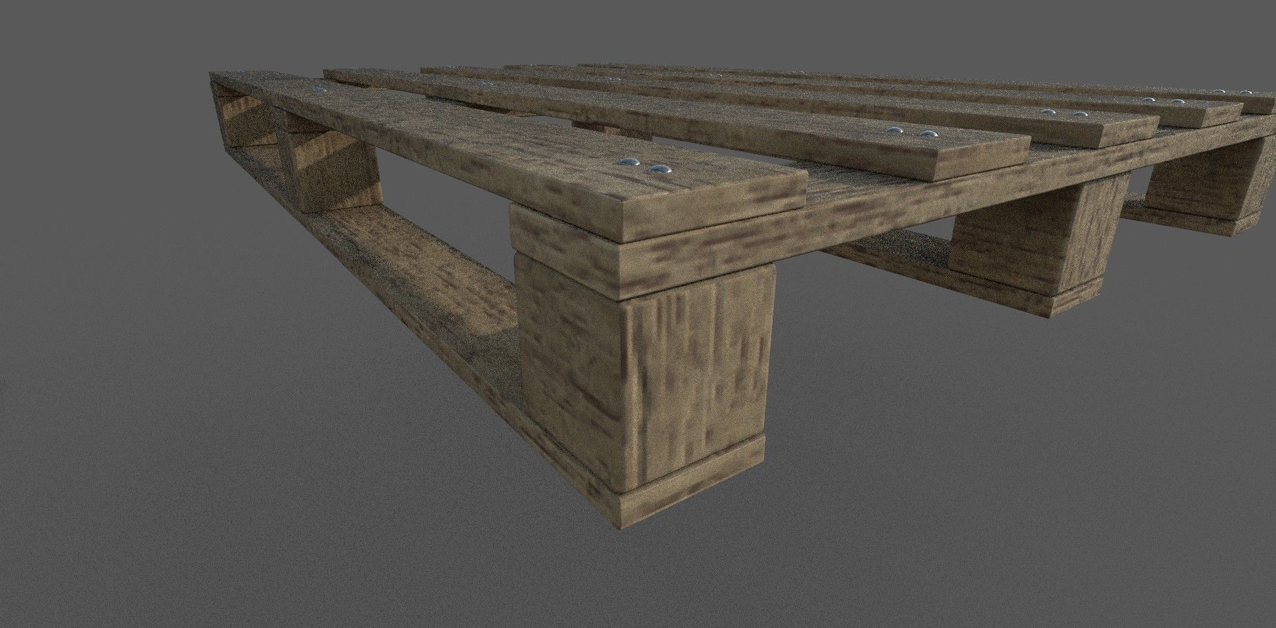 Wooden Pallet 3D model Low-poly 3D model_4