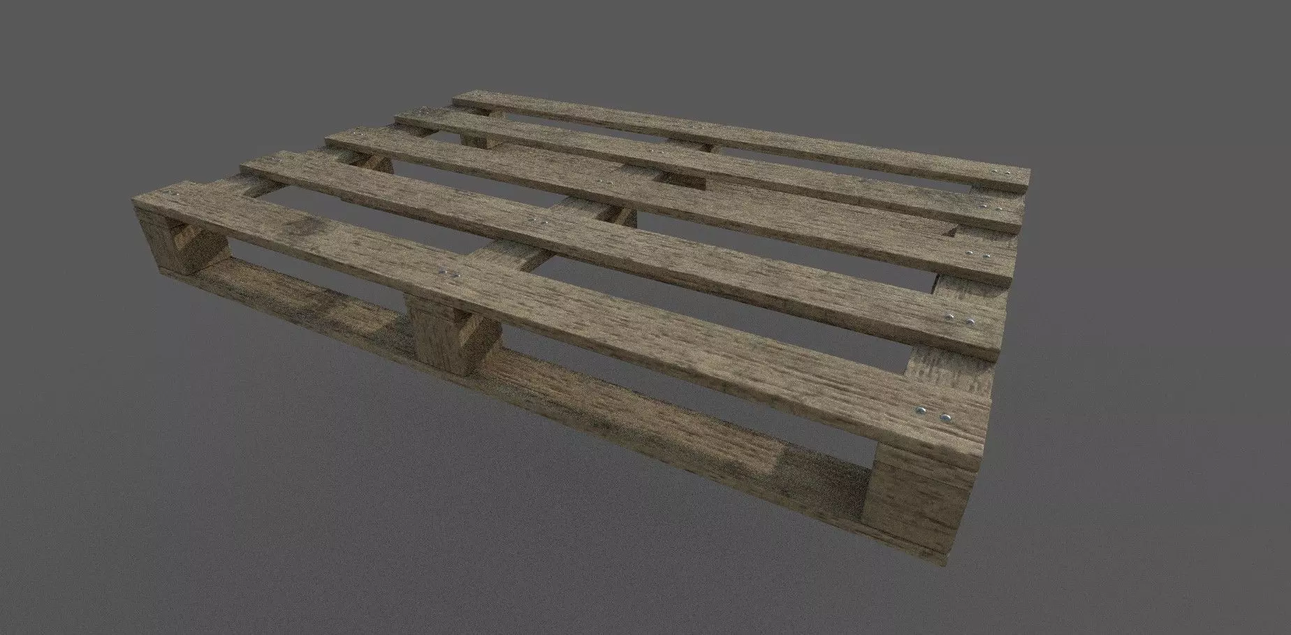 Wooden Pallet 3D model Low-poly 3D model_0