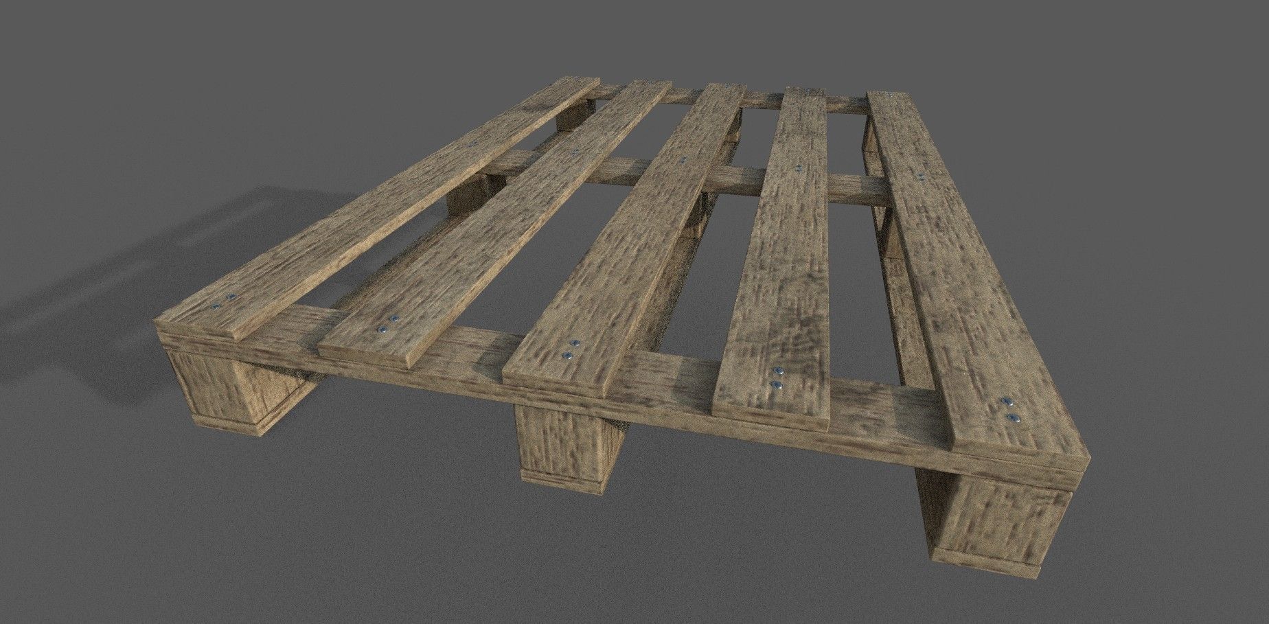 Wooden Pallet 3D model Low-poly 3D model_1