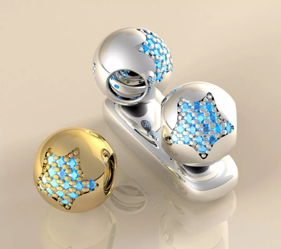 Berloque Estrelas Pedras Liso Martell 20026 3D print model