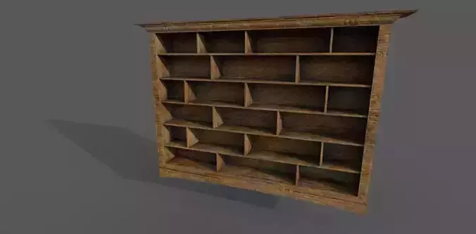 Old bookshelf  3D model