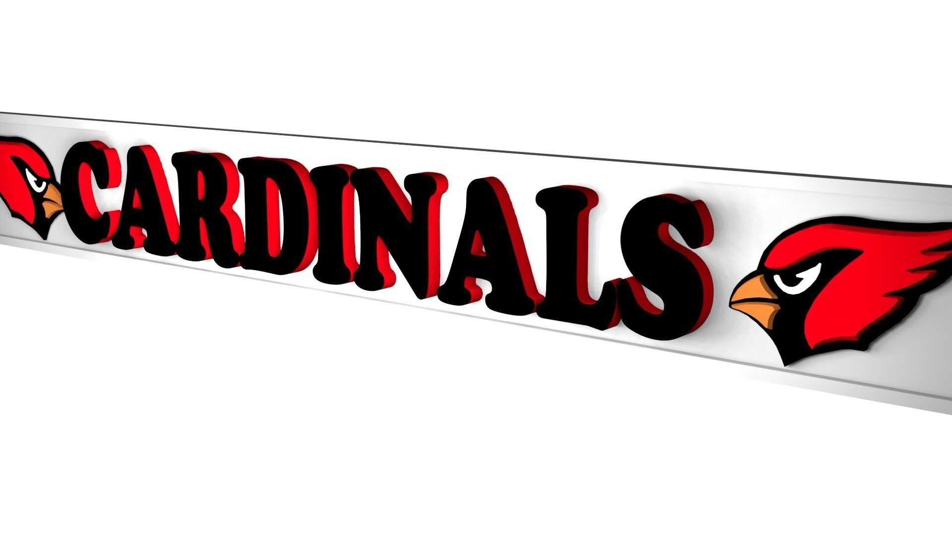 Cardinals plate 2 3D model_5