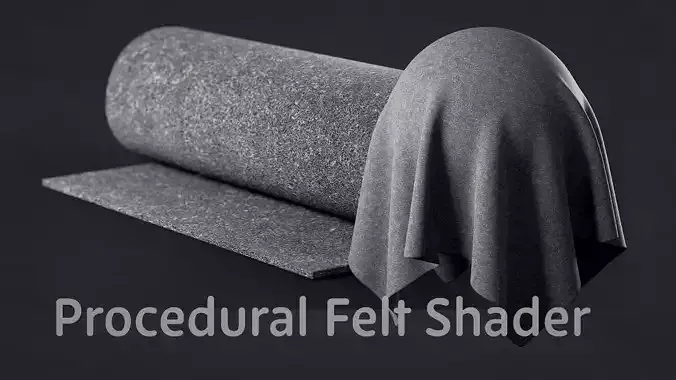 Procedural Felt Shader for Blender 3D model