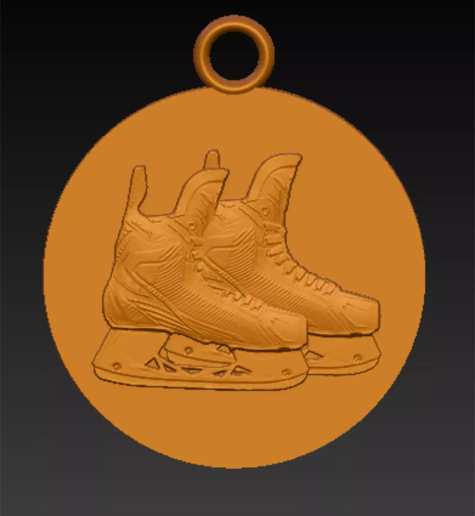 Skates on Puck 3D print model_0