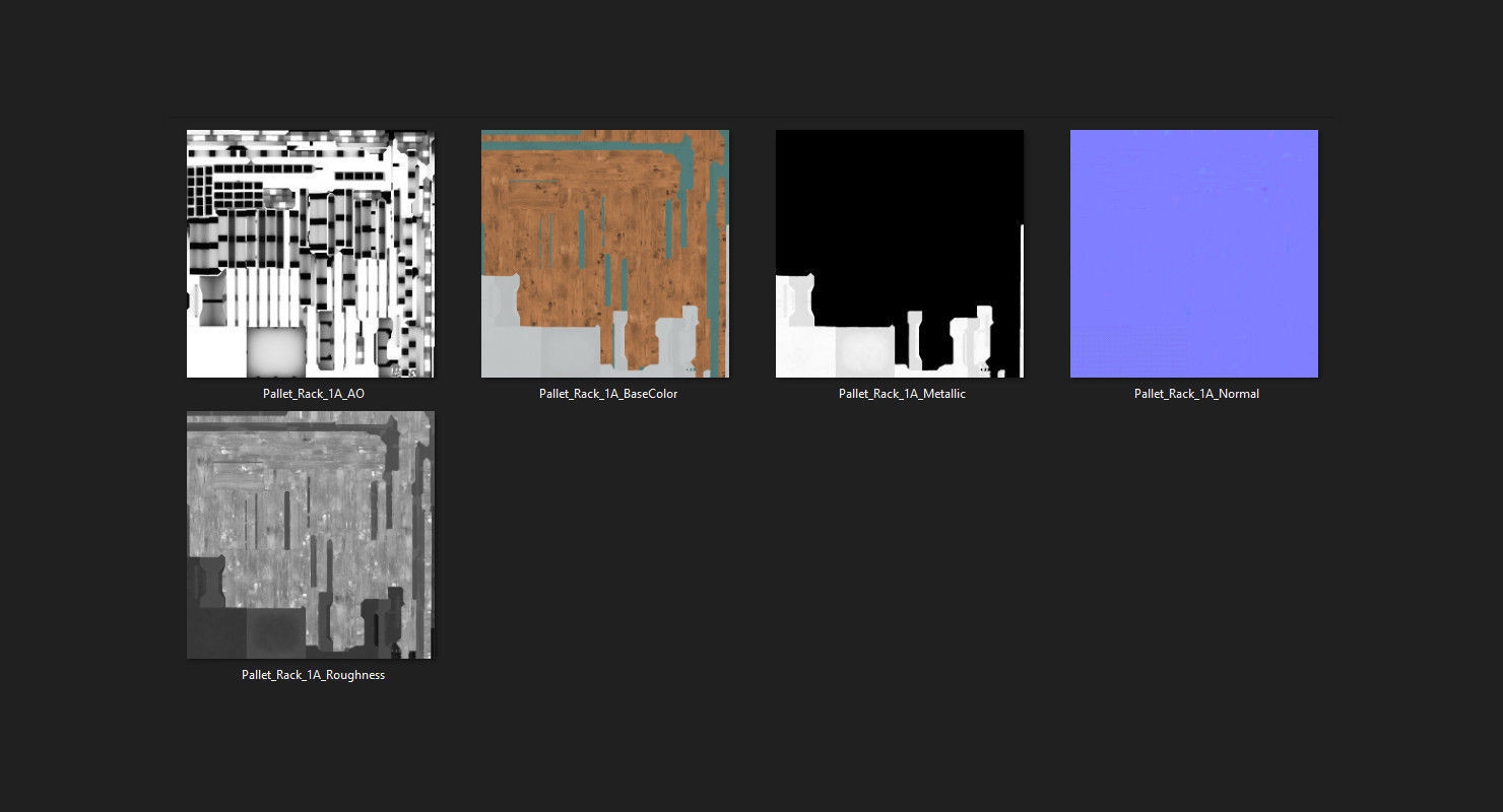 Pallet Rack 1A Low-poly 3D model_9