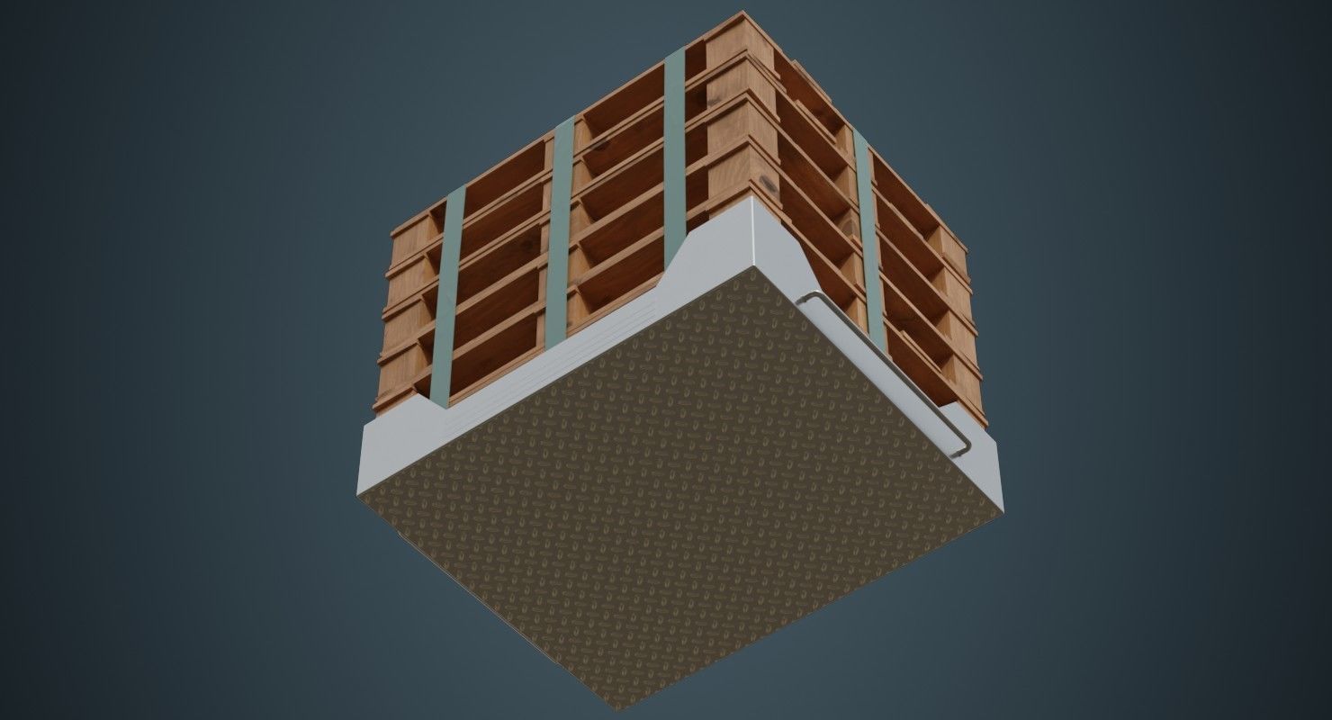 Pallet Rack 1A Low-poly 3D model_4