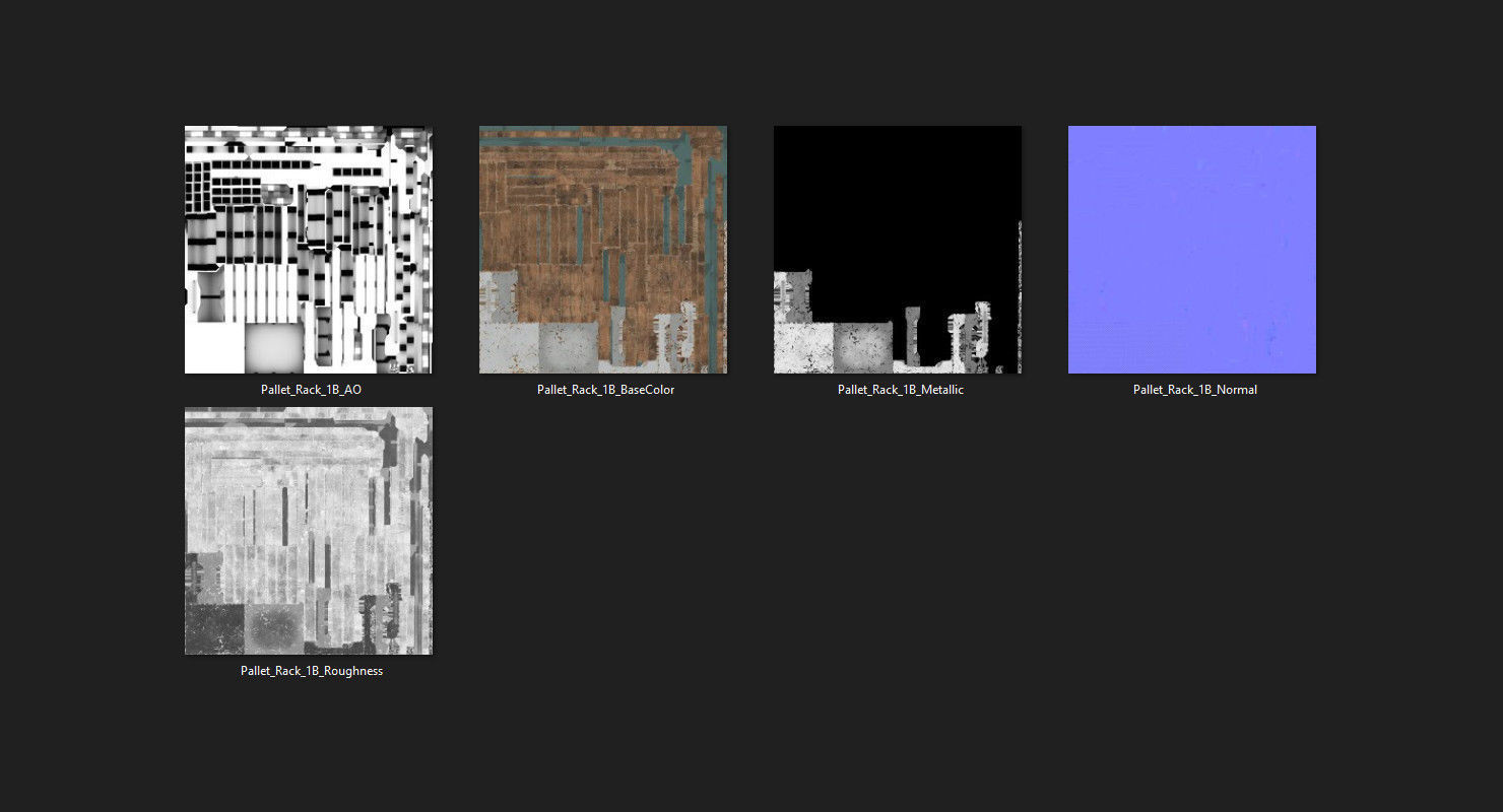 Pallet Rack 1B Low-poly 3D model_9