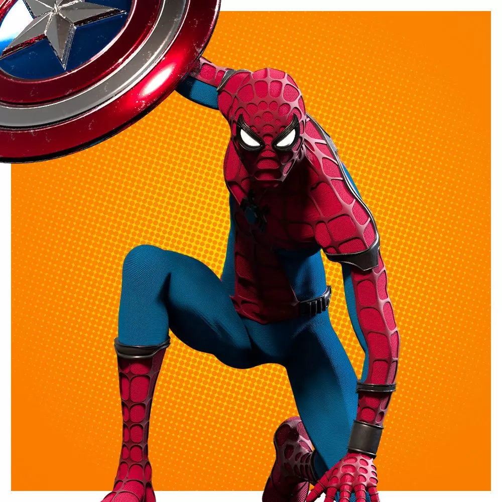 Fanart Spiderman - Civil War Movie Statue 3D print model_0