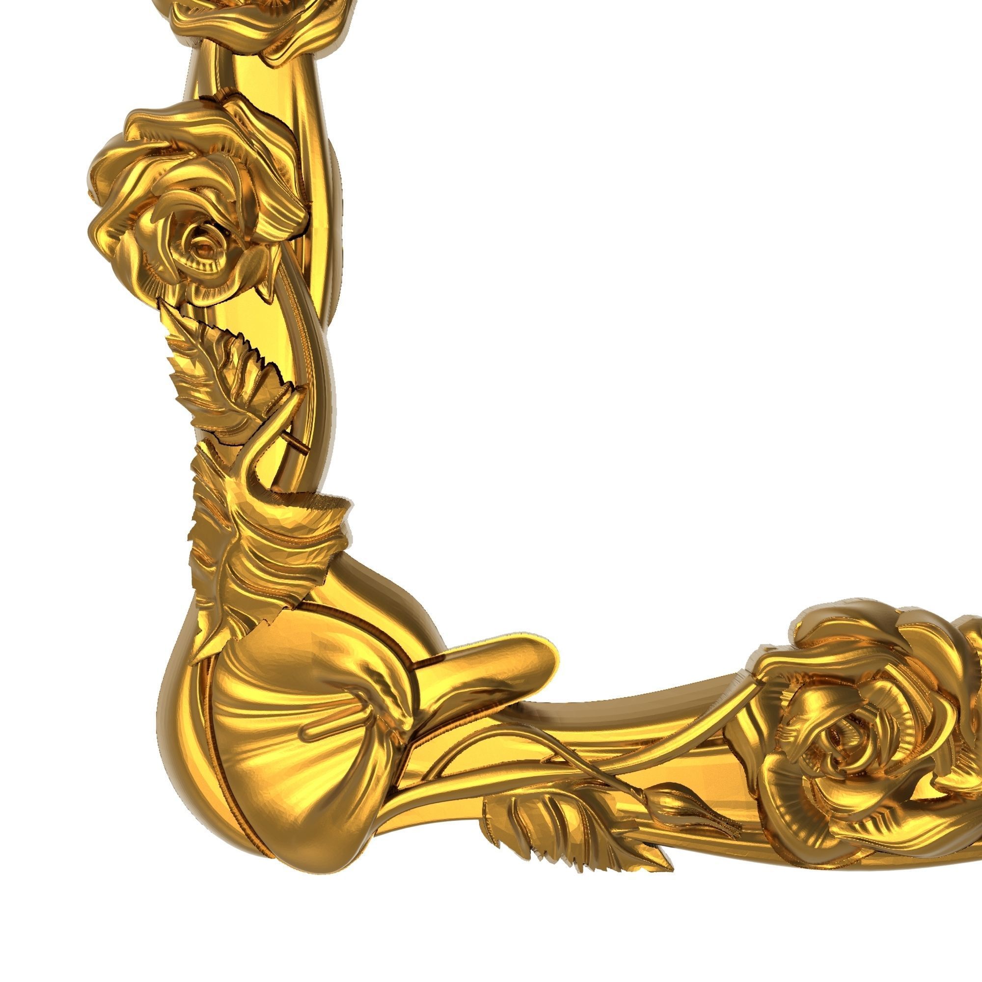 carved frame  3D model_2